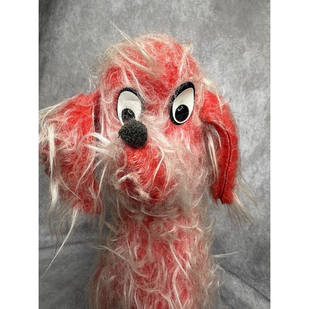 Vintage Fable Toy Plush Red Dog‎ Carnival Fair Scruffy Plush